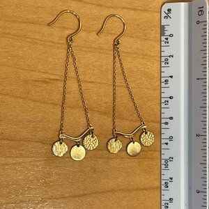 2.5" Gold plate hanging bar earrings from Viva Diva Boutique